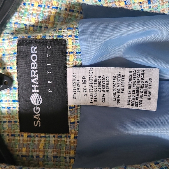 Ladies Sag Harbor Vintage Petite Blazer - Picture 2 of 4